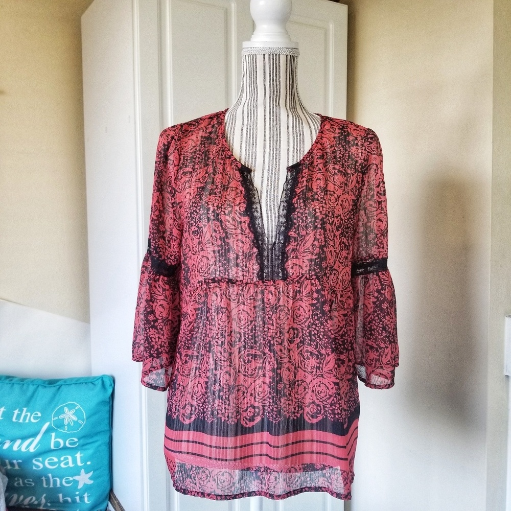 3/$25 Petticoat Alley Sheer Long Bell Sleeves